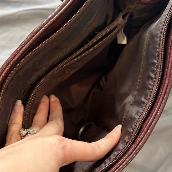 Bueno Brown and Cream Checkered Shoulder Bag - Picture 10 of 14